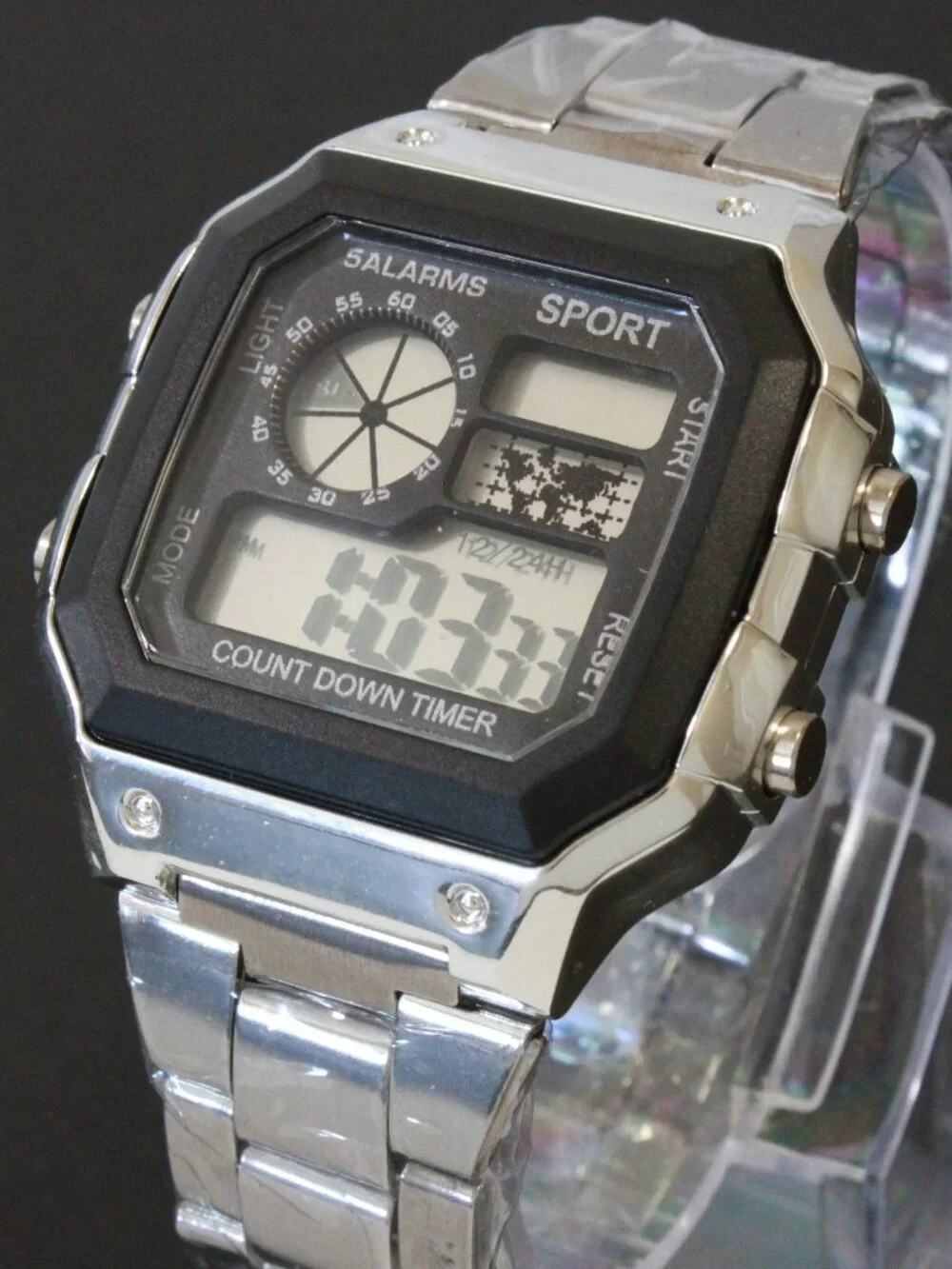 Royal Style Dual Time Alarm Stop Watch Count Down Timer